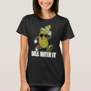 Camiseta Pickle Humor Pun Dill Com O Pepino Cortado Pulmão