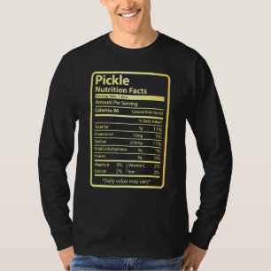 Camiseta Pickle Nutrition Facts Comida para Ação de Graças