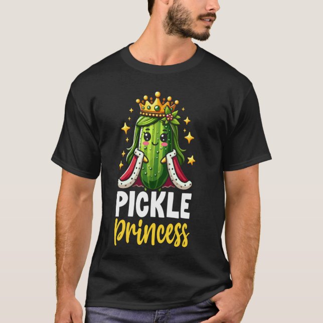 Camiseta Pickle Princess Cucumber Vegetal Comida Jar Lover (Frente)