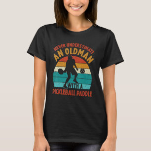 Camiseta Pickleball Antigo Homem Para Remo Jogador de Pickl