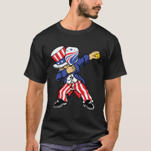 Camiseta Pickleball Bandeira Americana 4 de Julho Tio Sam D