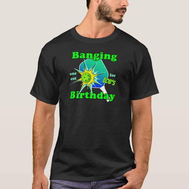 Camiseta Pickleball Birthday Blue Green Bangalize Personali (Frente)