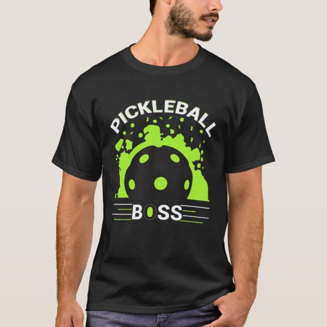 Camiseta Pickleball Boss  Player Humor (Frente)