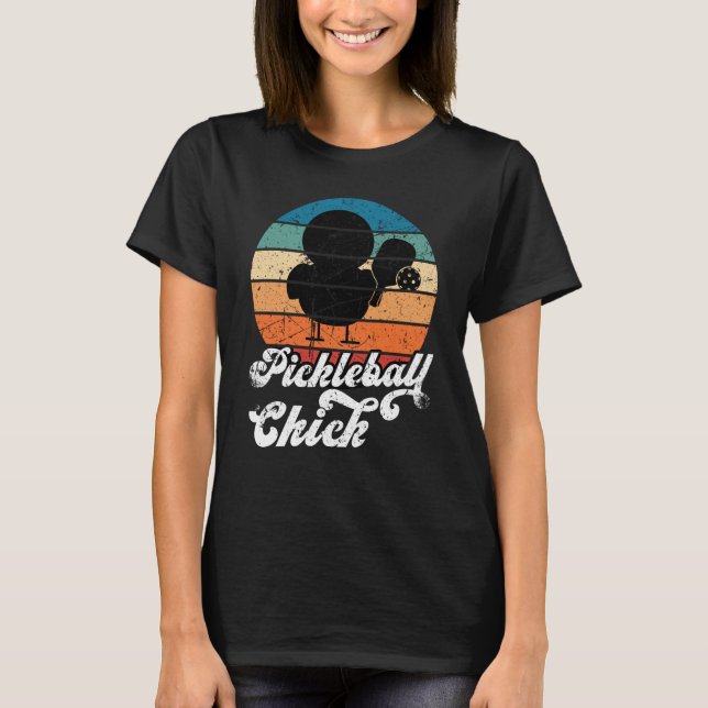 Camiseta Pickleball Chick Retro Vintage  1 (Frente)