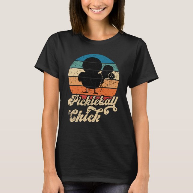 Camiseta Pickleball Chick Retro Vintage  2 (Frente)