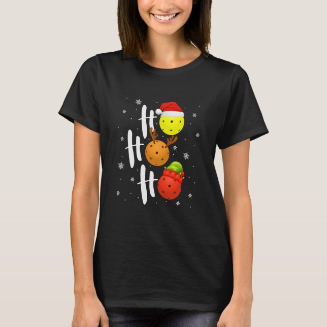 Camiseta Pickleball Christmas Funny Santa Hat (Frente)