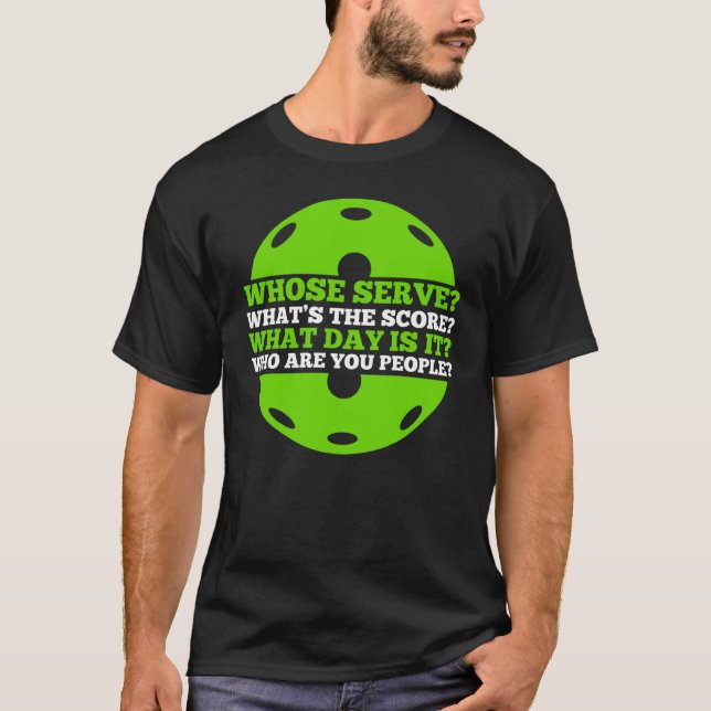 Camiseta Pickleball Cujo servidor Whatu2019s é a seleção de (Frente)