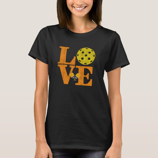 Camiseta Pickleball de Amor com Vintage (Frente)