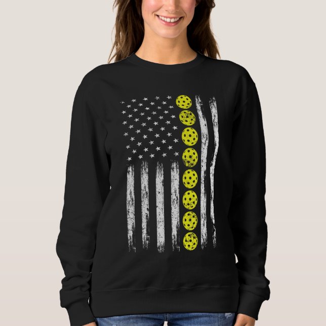 Camiseta Pickleball de Bandeira Americano (Frente)