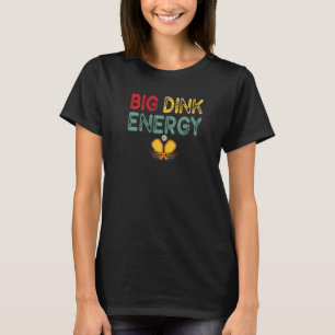 Camiseta Pickleball de Pickleball de Energia Grande e Rosa,