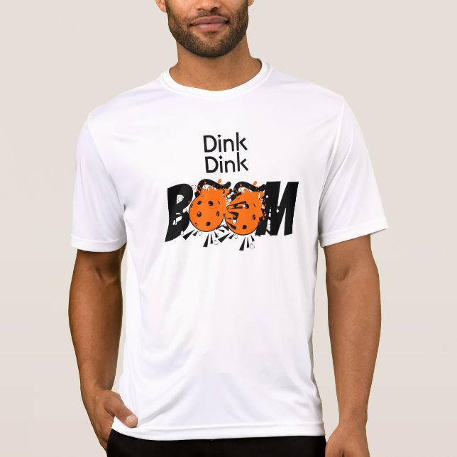 Camiseta Pickleball Dinking Orange Bombas Dink Dink Boom  (Frente)