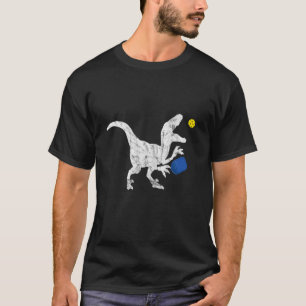 Camiseta Pickleball Dinossauros Pickle Ball Dino Racket Pla