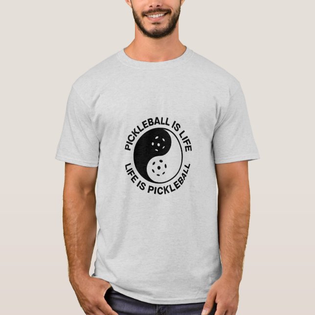 Camiseta Pickleball É a Vida, Vida É Pickleball Premium  (Frente)
