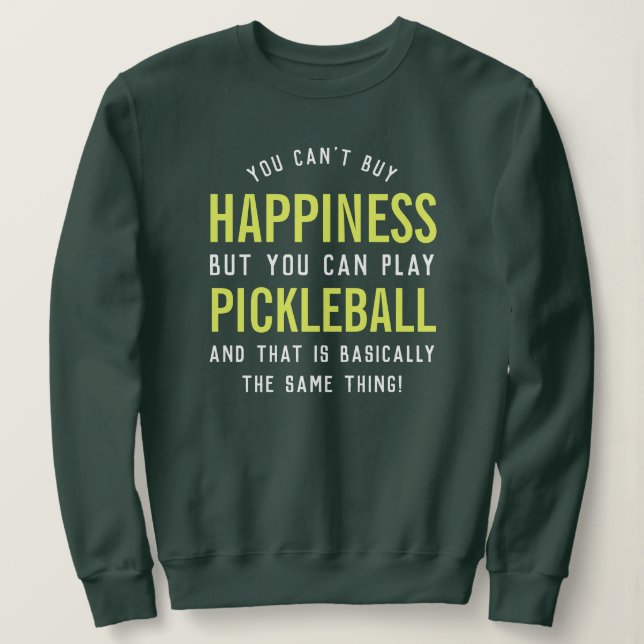 Camiseta Pickleball é Felicidade Engraçado Presente de Pick (Frente do Design)