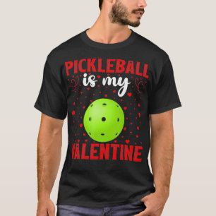 Camiseta Pickleball É Meu Namorados Adorando Corações Pickl