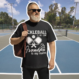Camiseta Pickleball É Meu Vovô De Jogo É Meu Nome Negro