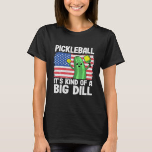 Camiseta Pickleball É Uma Grande Bandeira Americana Pi