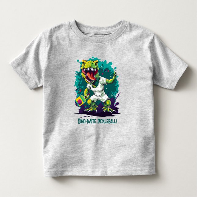 Camiseta Pickleball engraçado Dino-mite (Frente)