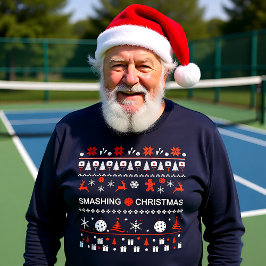 Camiseta 🎅 🎄 Pickleball 🎄 estilo Ugly Christmas Sweater