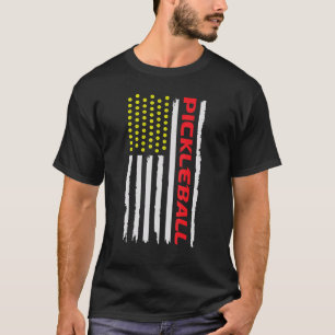 Camiseta Pickleball EUA Bandeira Americana Jogador de Paddl