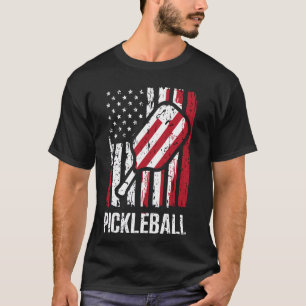 Camiseta Pickleball EUA - Jogador de Pickleball de Bandeira