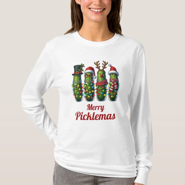 Camiseta Pickleball Feliz Picklemas (Frente)