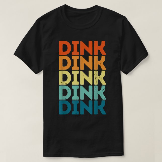 Camiseta Pickleball Funny Retro SunsetVintage Dink Lovers (Frente do Design)