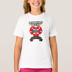 Camiseta Pickleball Heart Paddle Ball Passion Esporte Amor