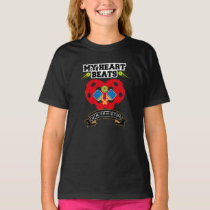 Camiseta Pickleball Heart Paddle Ball Passion Esporte Amor