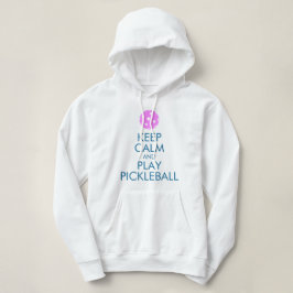Camiseta Pickleball Hoodie: Fique Calmo e Jogue Pickleball