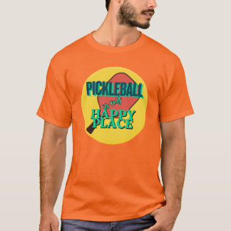 Camiseta Pickleball is my happy place humor 
