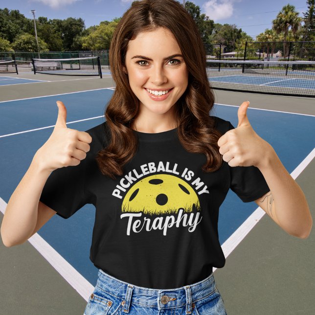 Camiseta Pickleball is my Therapy pickleball (Criador carregado)