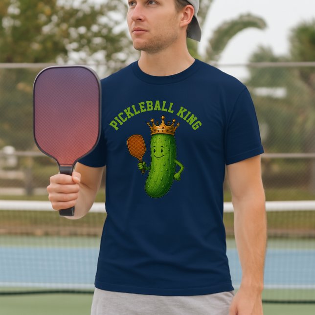 Camiseta Pickleball King Funny Pickle & Crown Modelo (Criador carregado)
