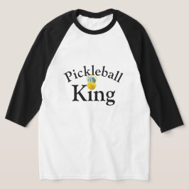 Camiseta Pickleball King, Pickleball Amarelo Vestindo Uma C