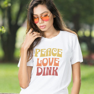 Camiseta Pickleball lança beija-flor-rosa com amor para a p