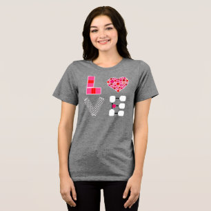 Camiseta Pickleball Love Heart Court Balls Paddles Rosa Ver