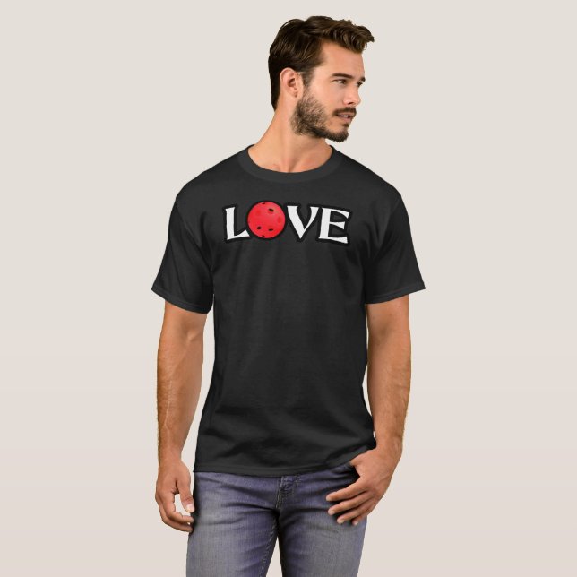 Camiseta Pickleball Love Red True Love é Pickleball (Frente Completa)