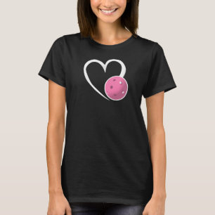 Camiseta Pickleball Love White Heart Pale Pickleball