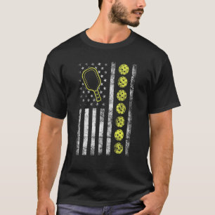 Camiseta Pickleball Lover American Flag US Sports