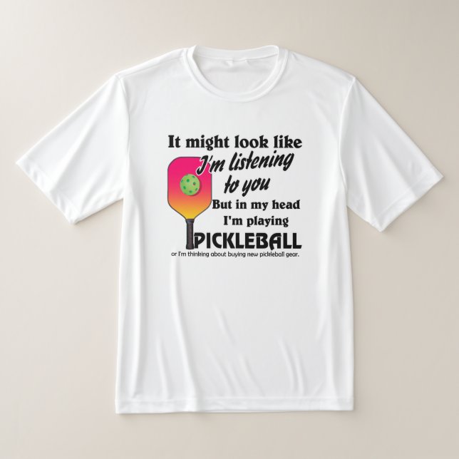 Camiseta Pickleball Lover na minha cabeça Estou jogando Pic (Postura )