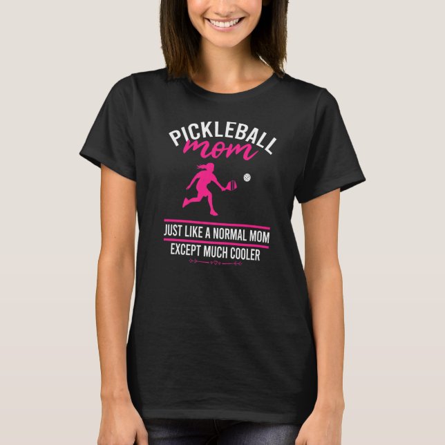 Camiseta Pickleball Mãe Paddle Mãe Pickle Ball Mulheres (Frente)