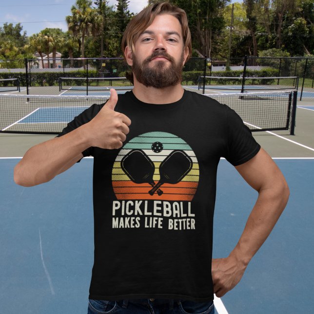 Camiseta Pickleball Makes Life Better - Fun Picklebball (Criador carregado)