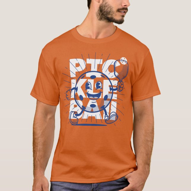 Camiseta PICKLEBALL MASCOT por PickleballPlayerz (Frente)