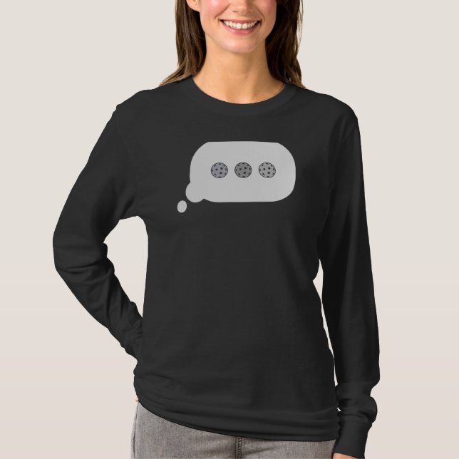 Camiseta Pickleball Mensagem de Texto do Bloco de Chat Pick (Frente)