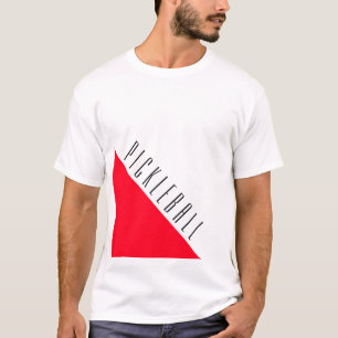 Camiseta PICKLEBALL Na moda Bright Red Wedge Em Branco
