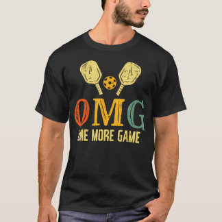 Camiseta Pickleball Omg Mais Um Jogo Bola de Pickleball