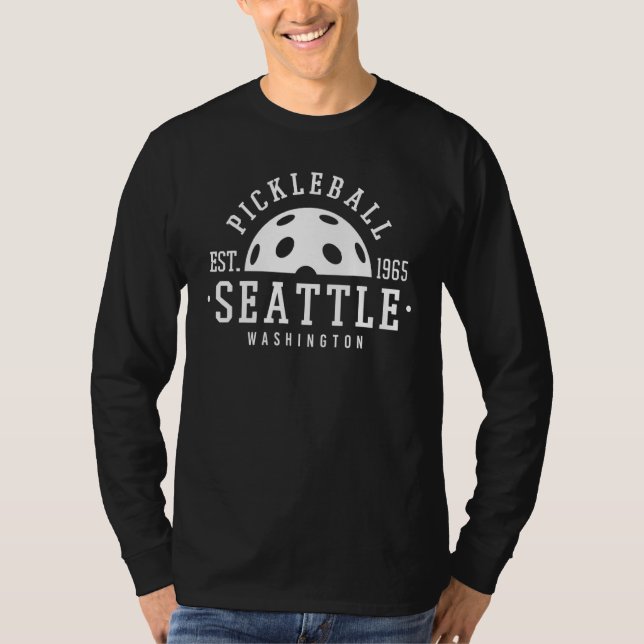 Camiseta Pickleball Para Jogadores De Pickleball Em Seattle (Frente)