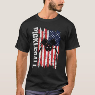 Camiseta Pickleball Patriótico dos EUA Bandeira 4 De Julho