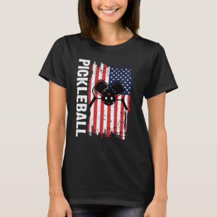 Camiseta Pickleball Patriótico dos EUA Bandeira 4 De Julho 