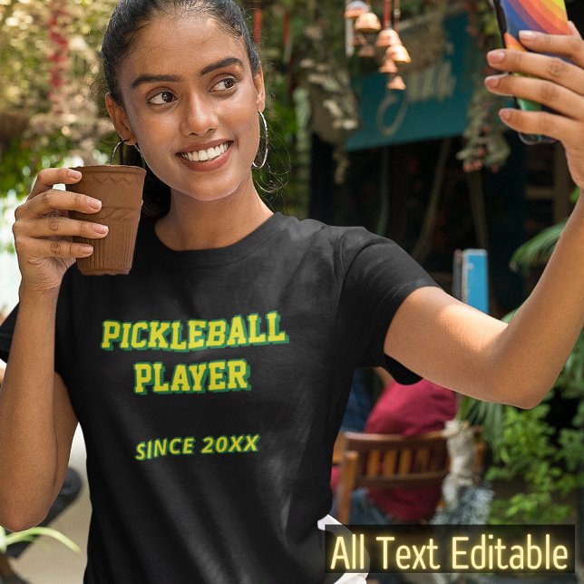 Camiseta Pickleball Personalizado ou Adicionar seu próprio  (Criador carregado)